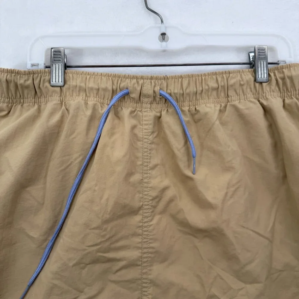 Polo Ralph Lauren Shorts Mens L Beige Swim Trunks Cargo Pocket Elastic Waist